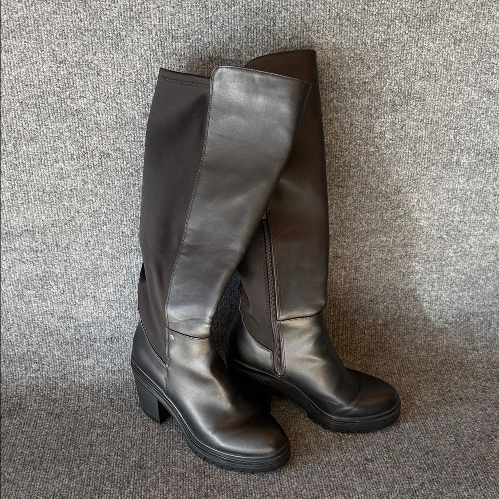 MIA Elegant Black Leather Women's 7.5 Boots